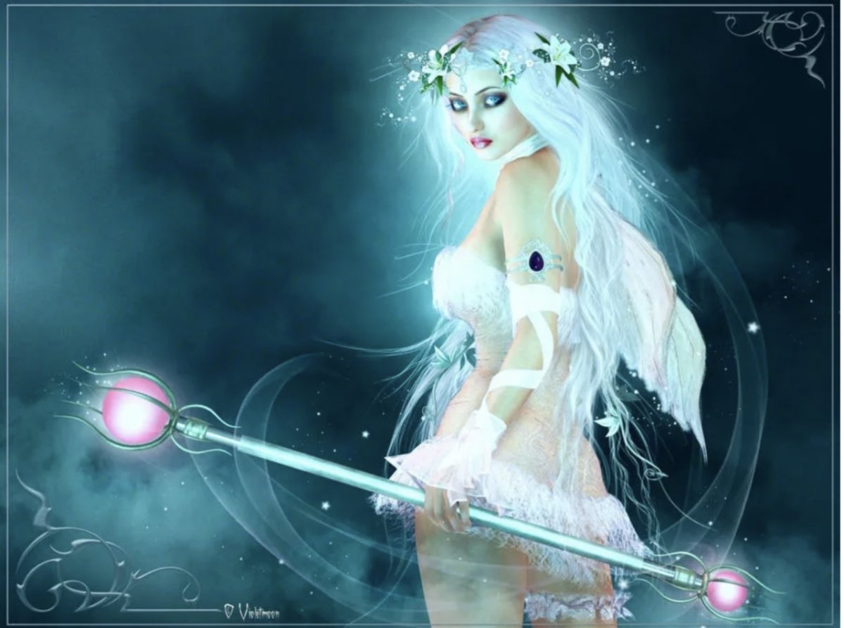 Девушка с магическим жезлом