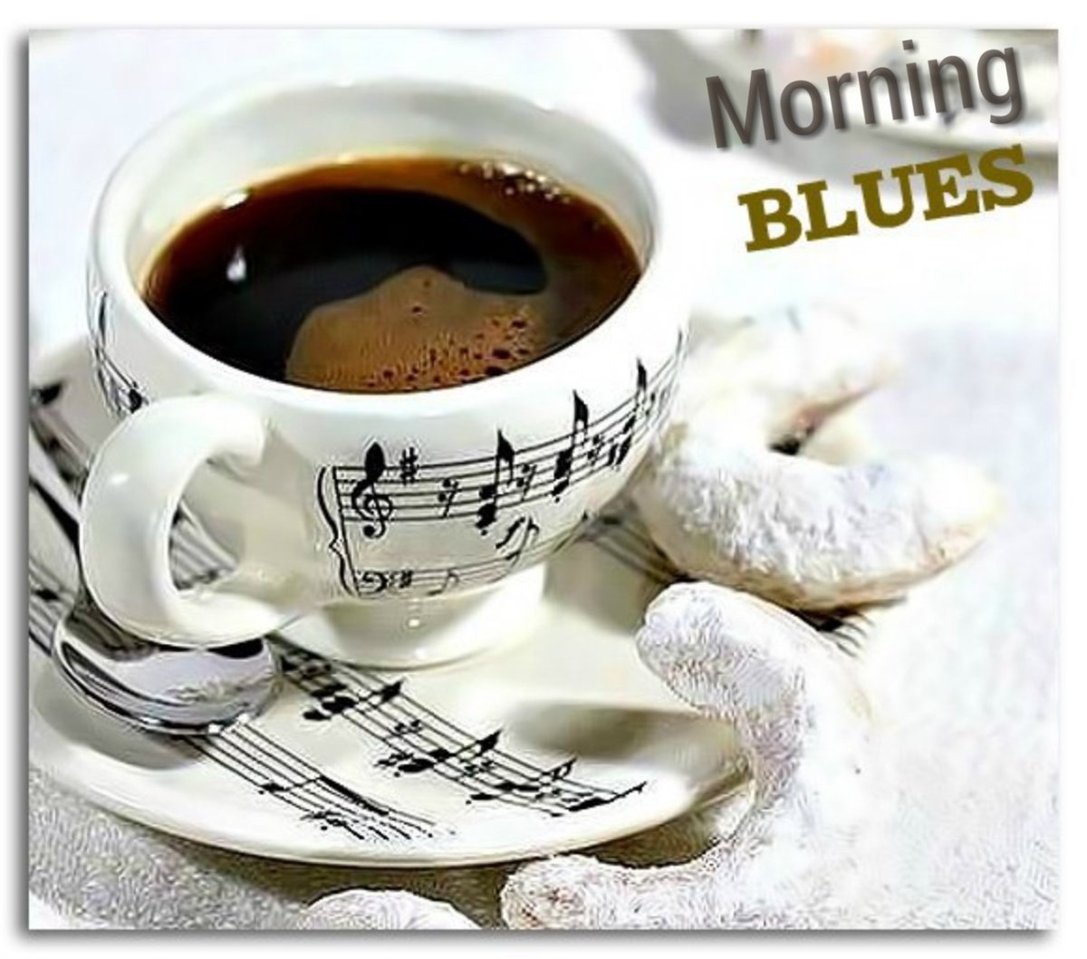 Чашка кофе записка с добрым утром