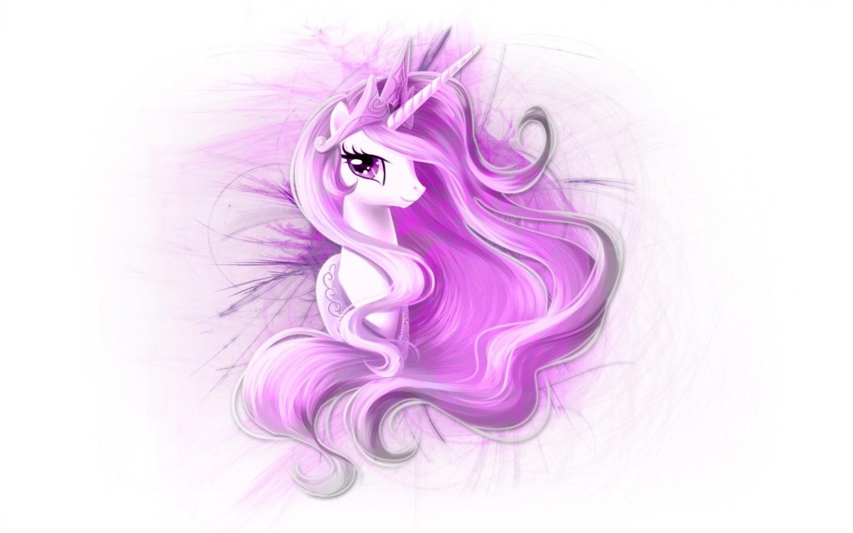 Принцесса Селестия с розовой гривой арт