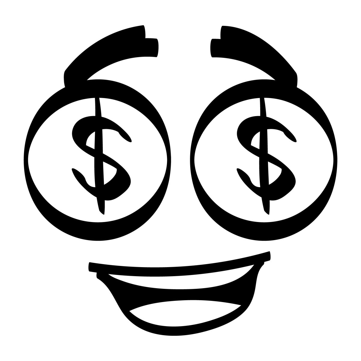 Значок доллара в глазах