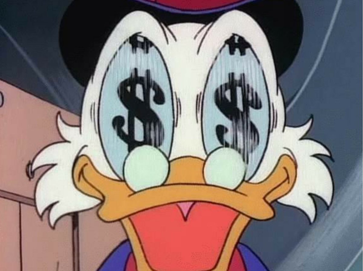 Скрудж макдак доллары в глазах