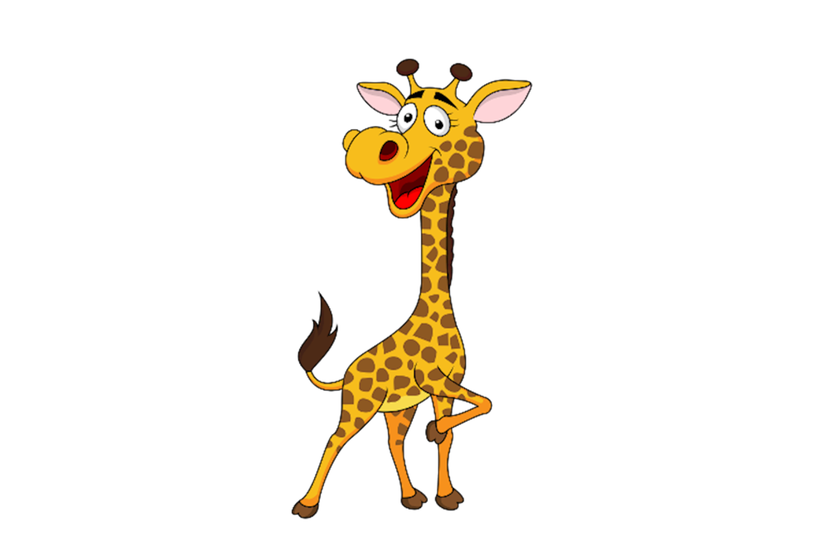 Жирафы акварелью