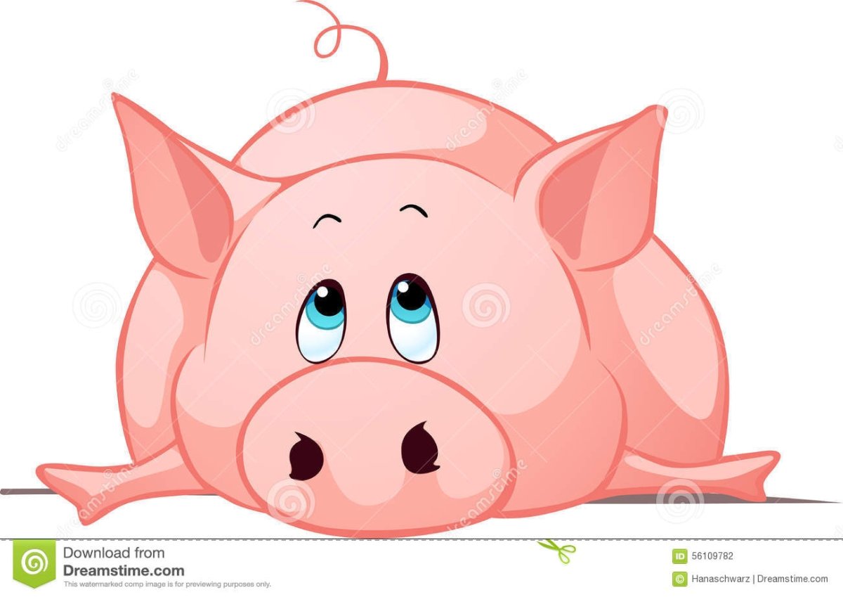 Грустный поросенок для детей