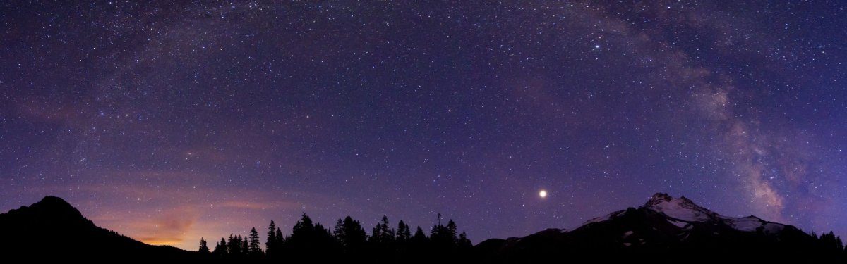 Панорама ночного неба