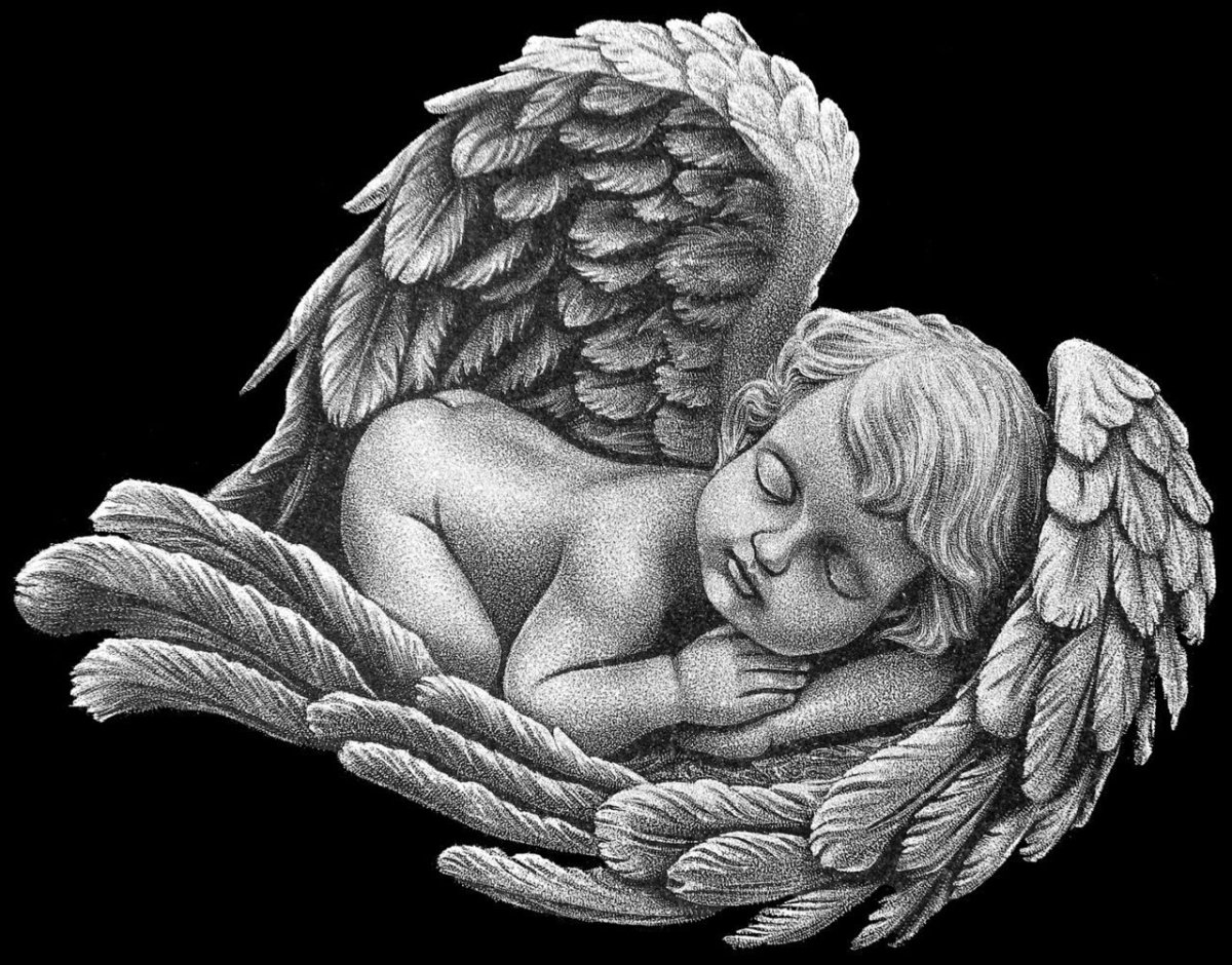 Ангелочки на памятник для детей