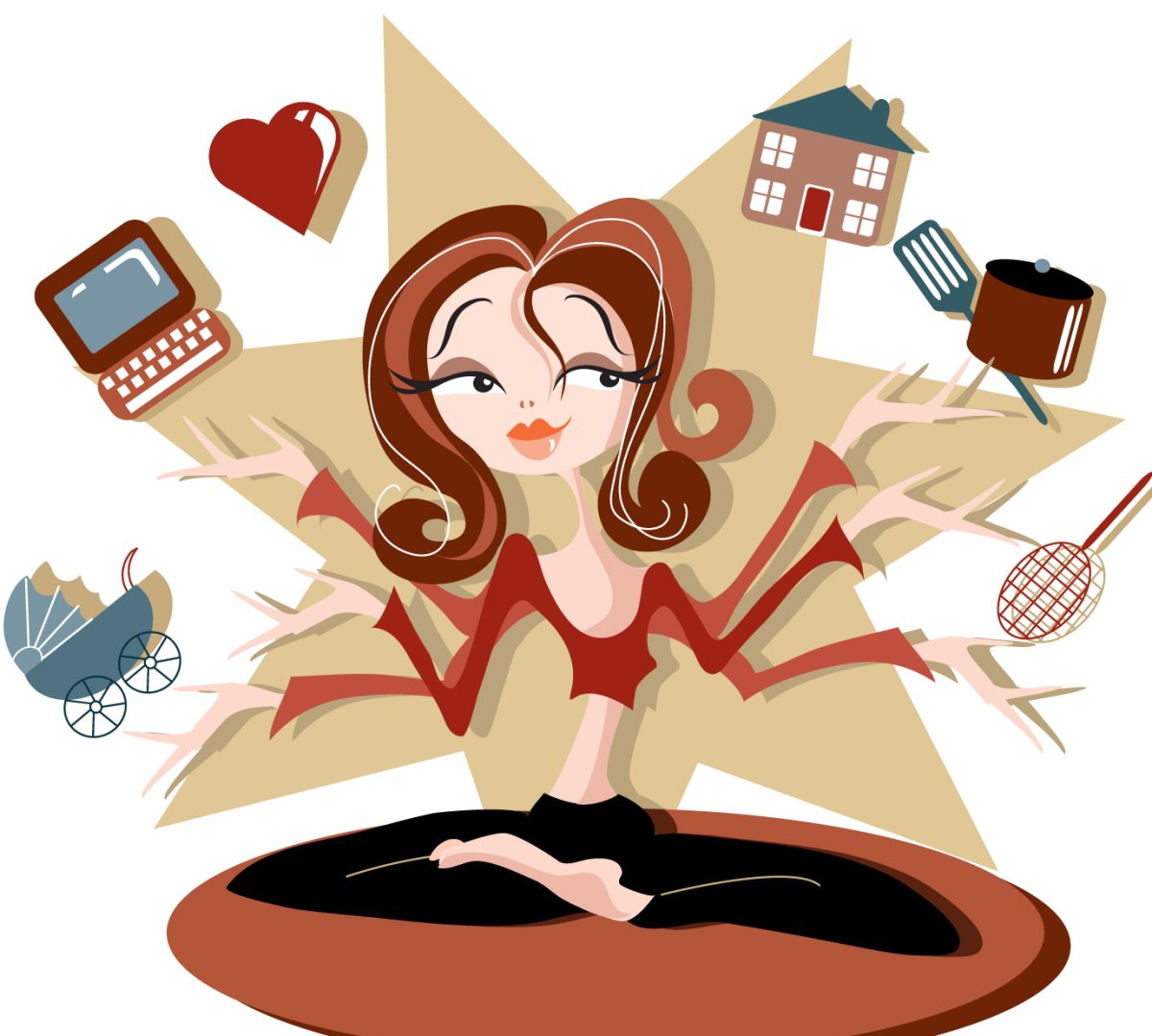 Занятая женщина