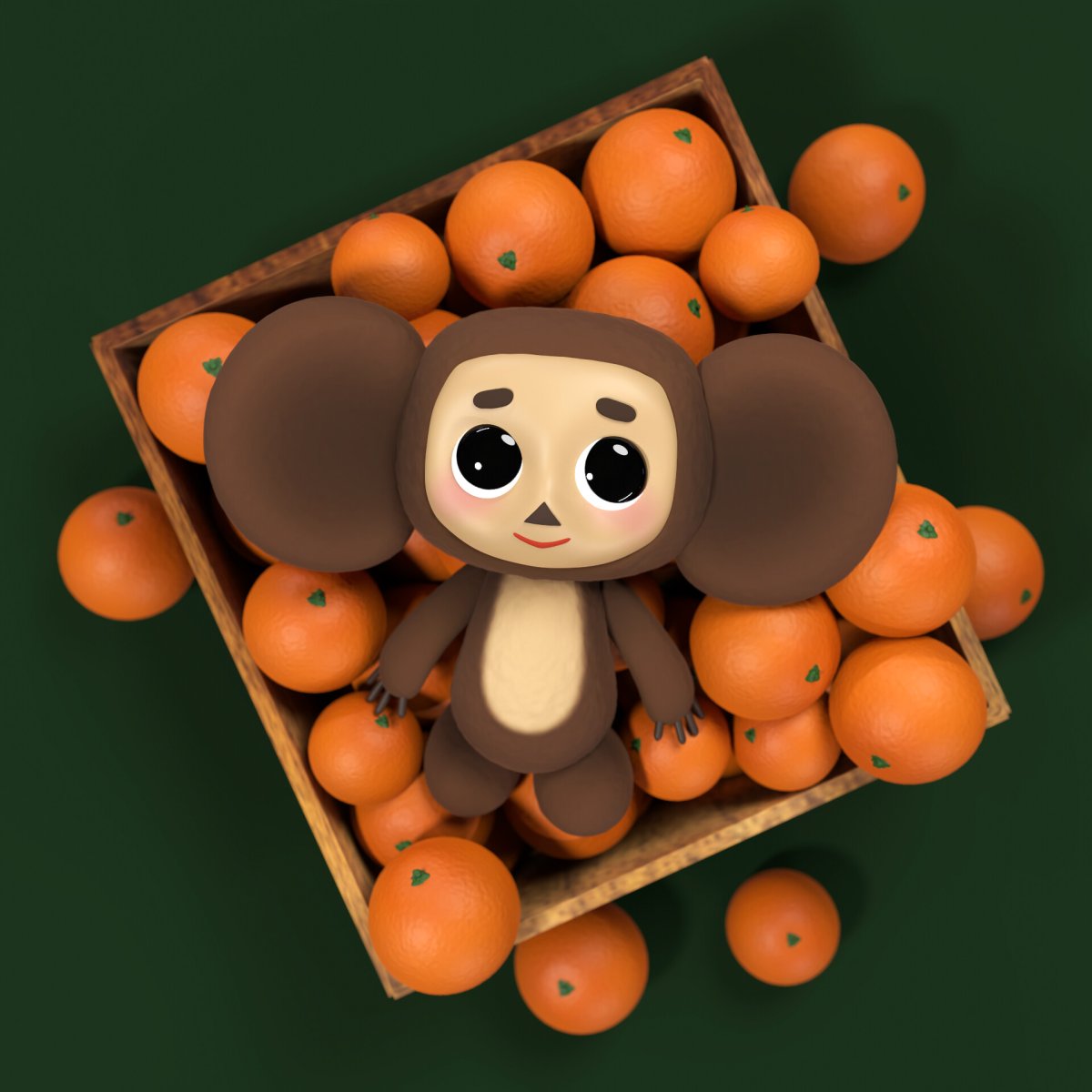 Чебурашка в апельсинах