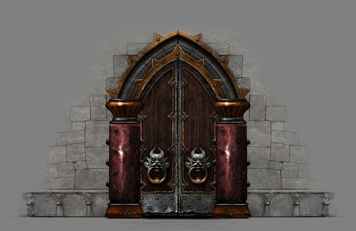 Ворота крепости фэнтези