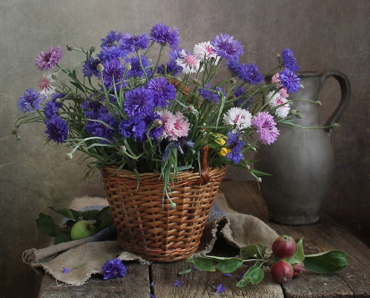 Нежный полевой букет в поле