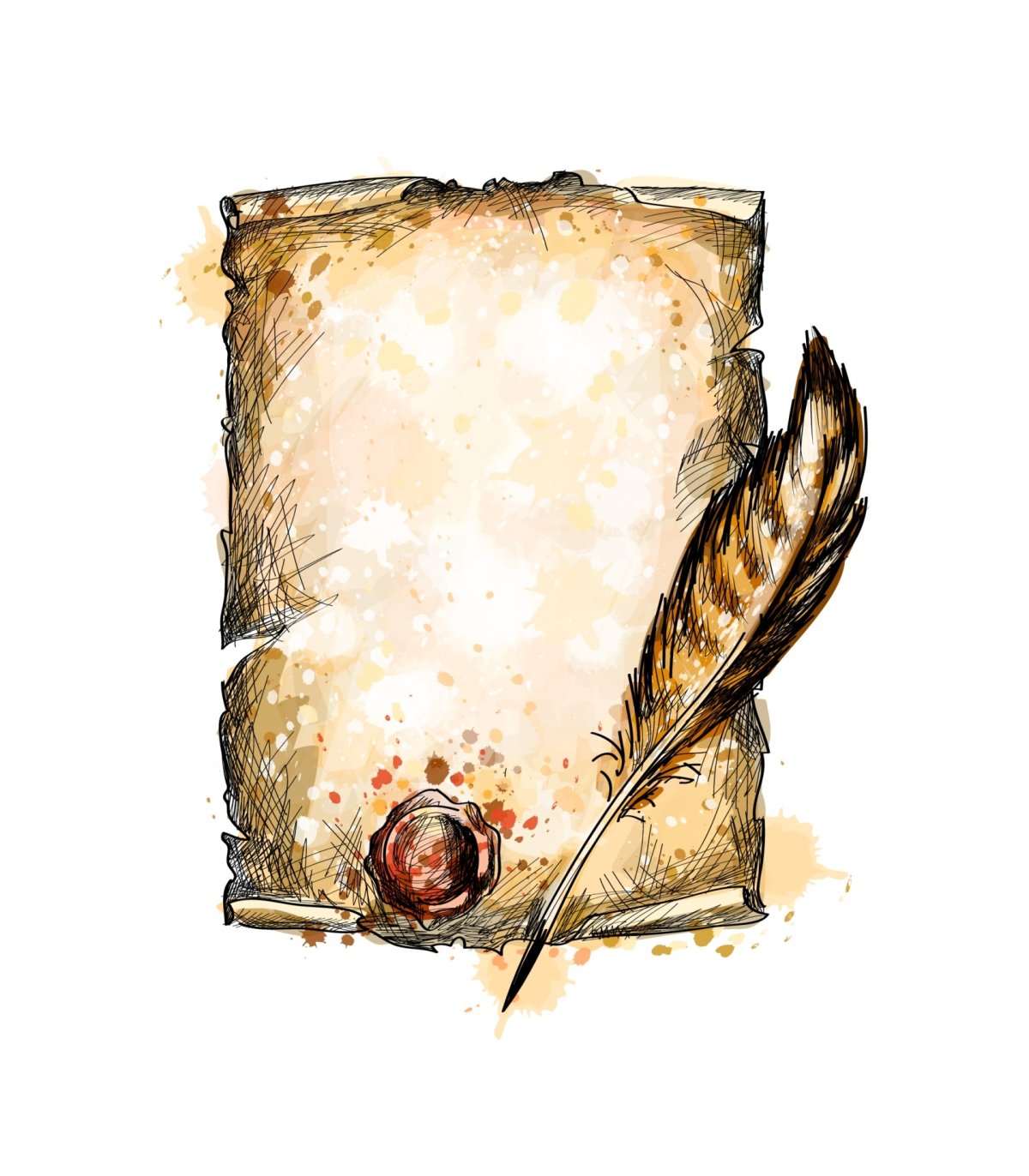 Пергамент с пером