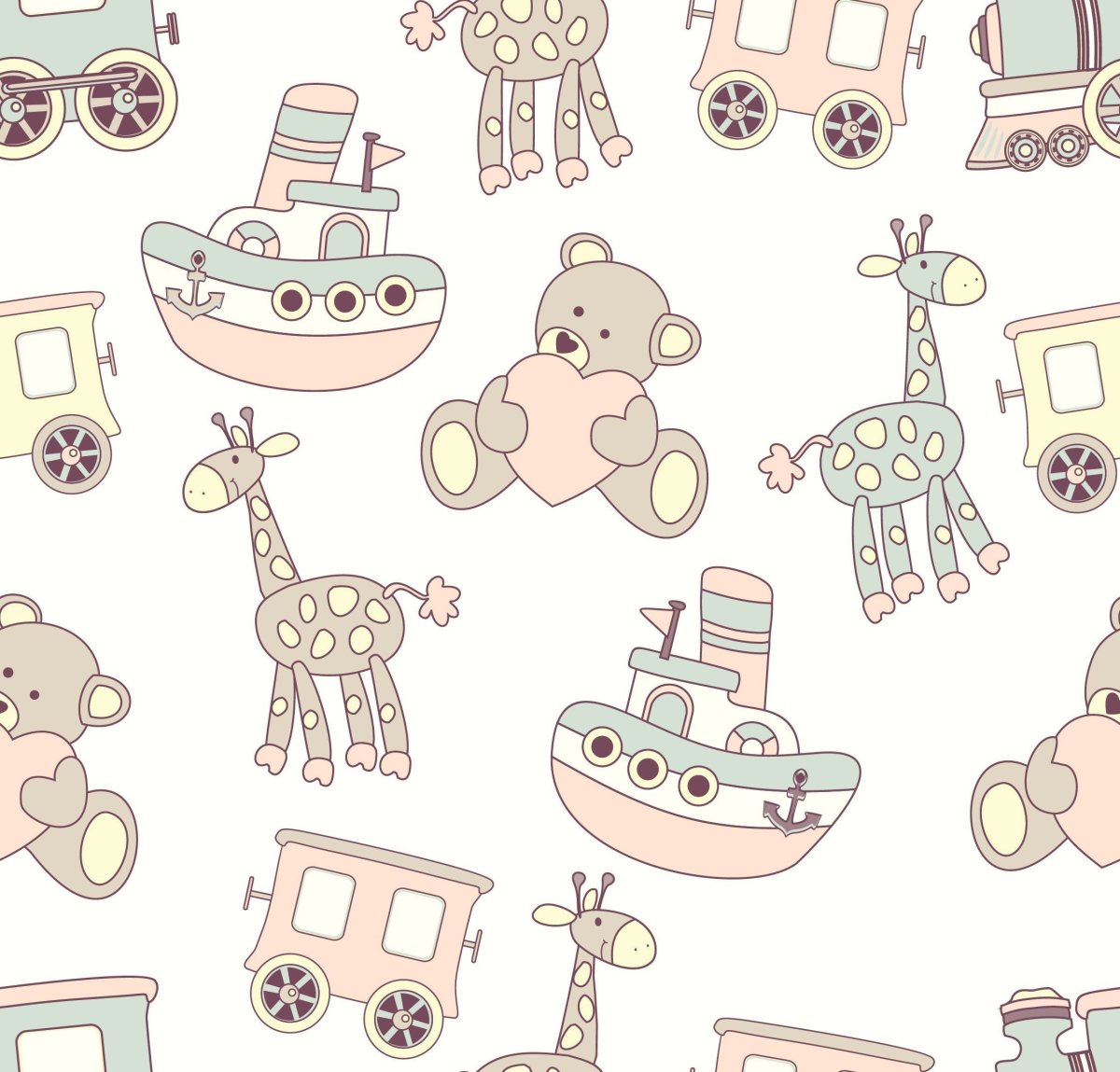 Векторные детские игрушки