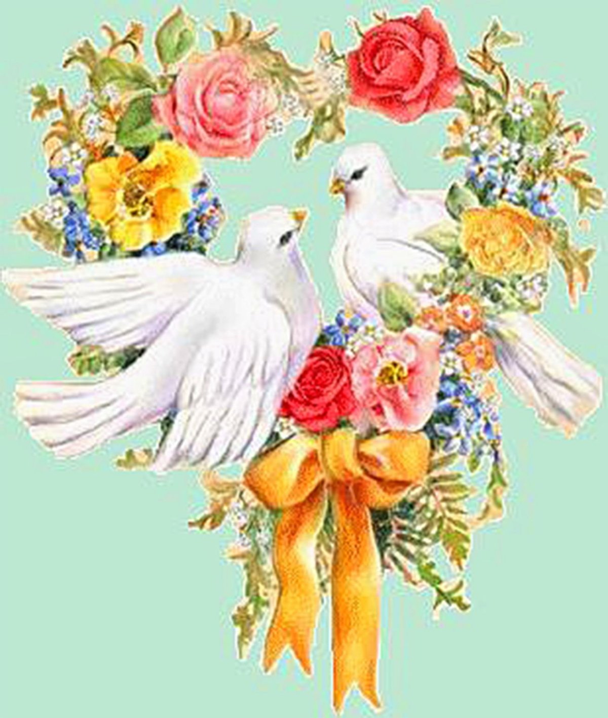 Голуби на свадьбу трафарет