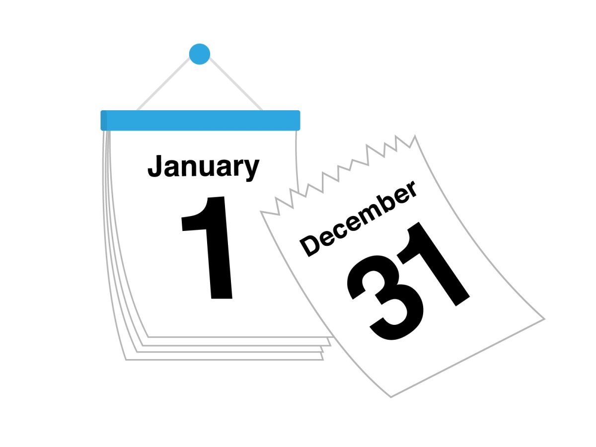 Лист календаря прямо