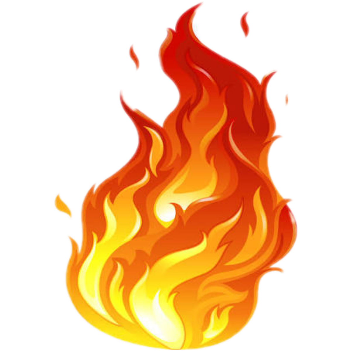 Пламя на белом фоне
