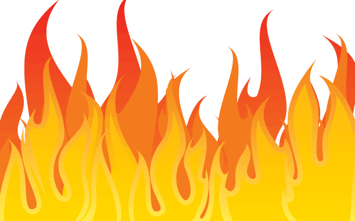 Огонь нарисованный