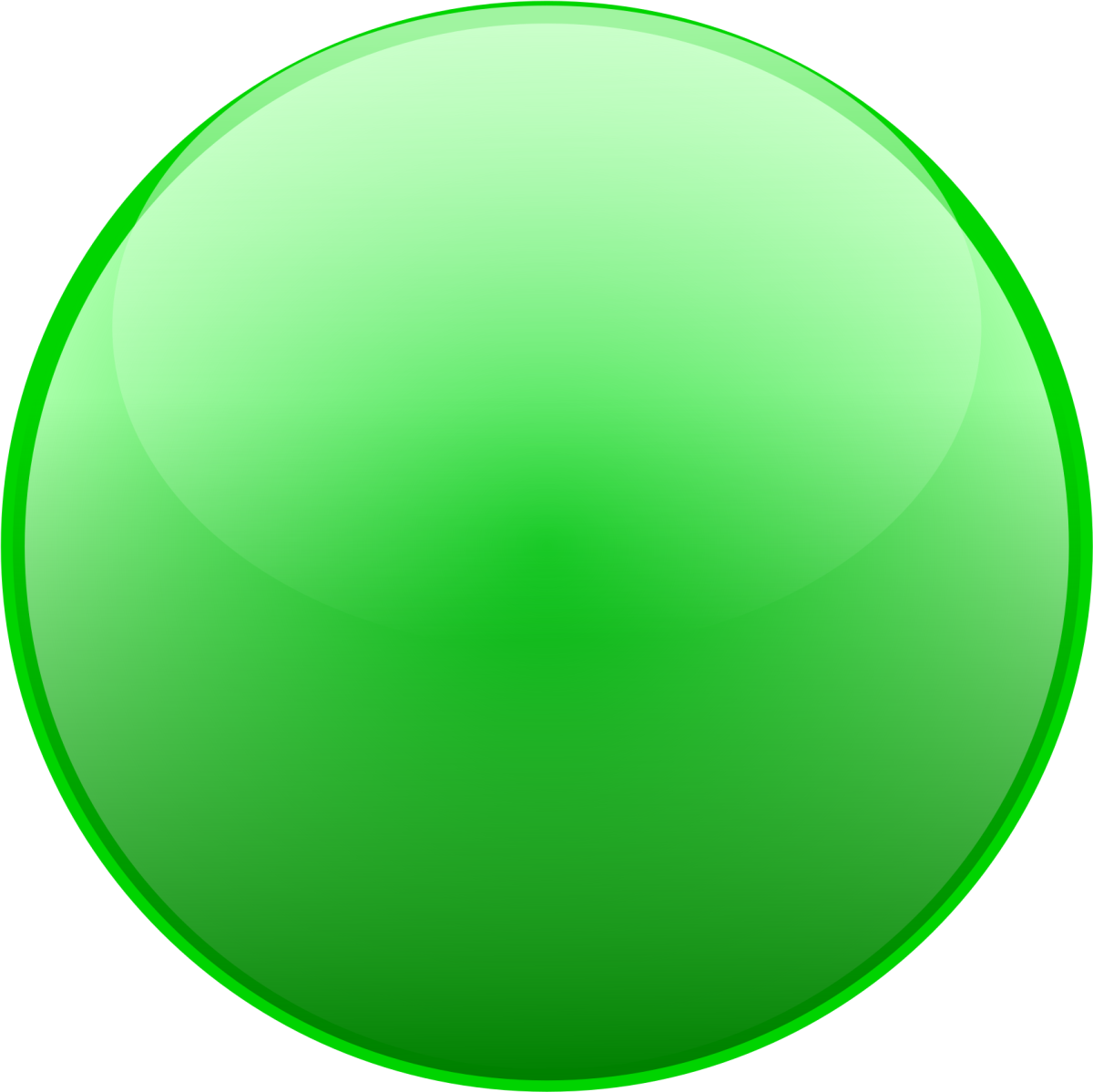 Зелёный кружок на прозрачном фоне