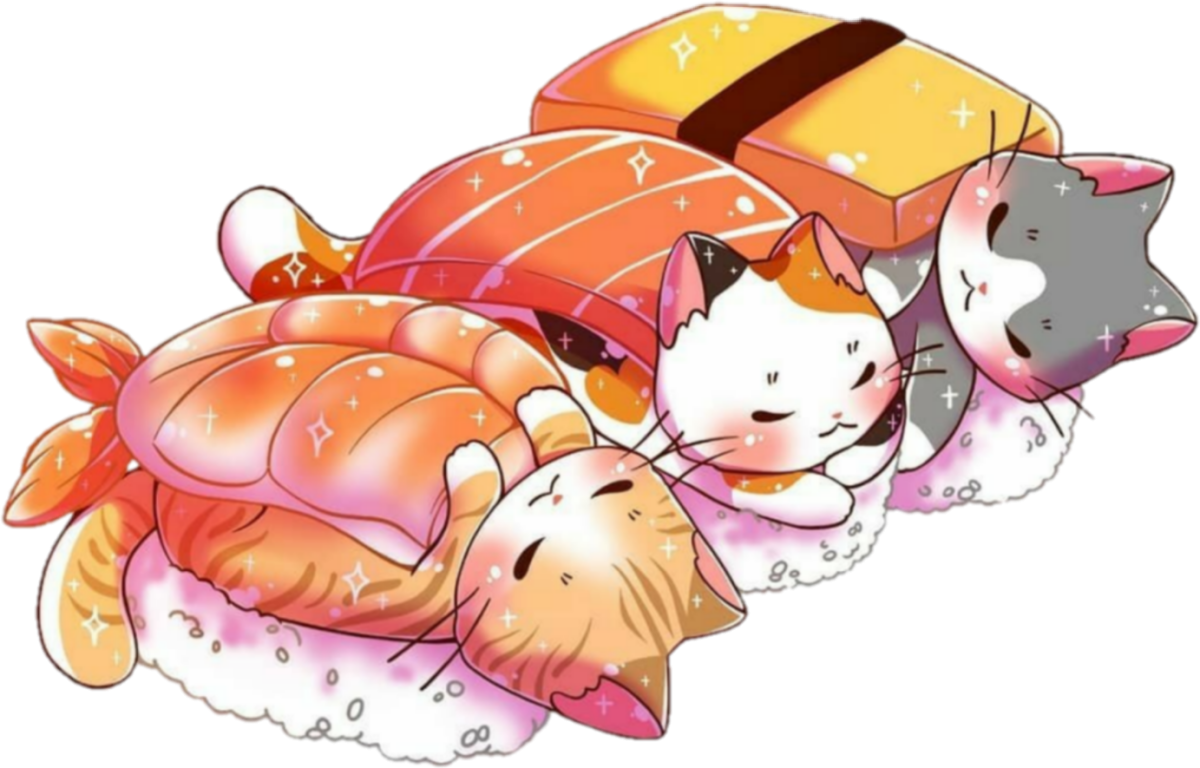 Роллы в виде кота