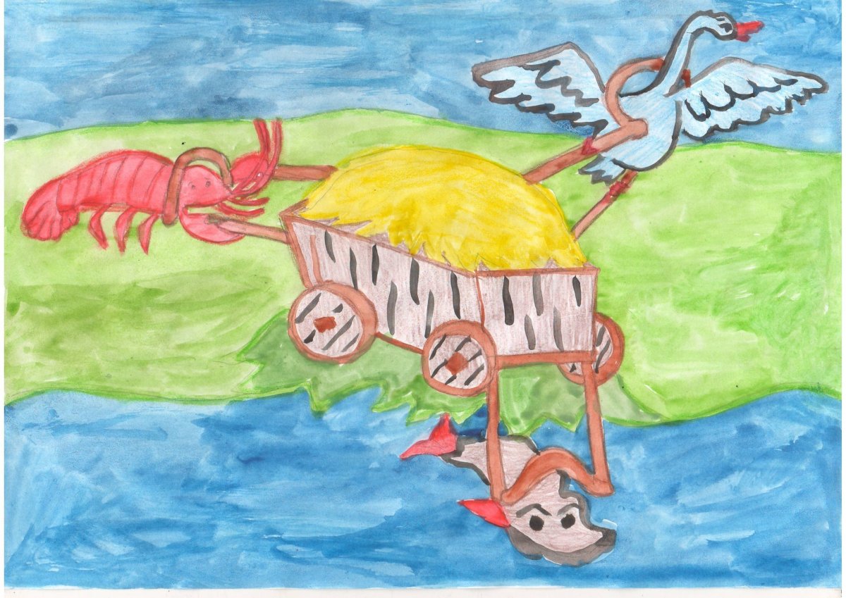 Иван Крылов лебедь щука Ирак