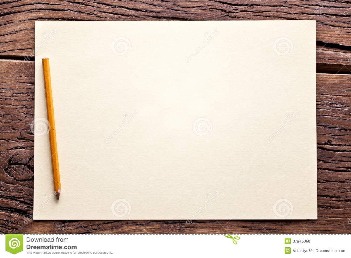 Листок бумаги на столе
