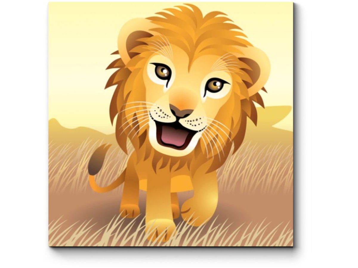 Стилизованная мультяшная Лев