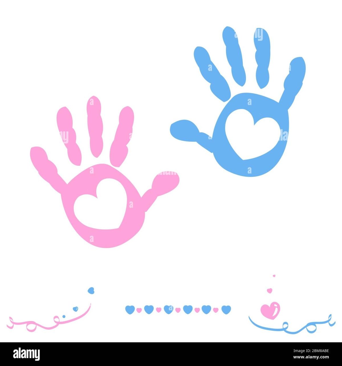 Отпечаток детской ручки вектор