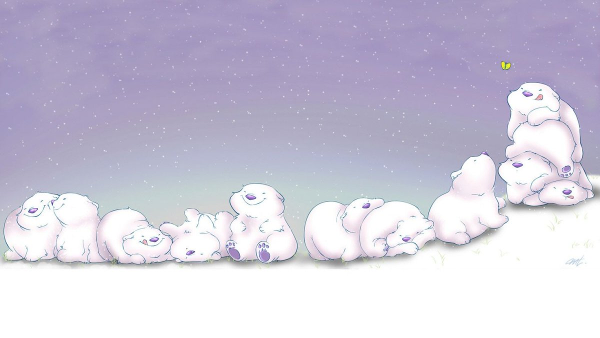 Зимний лес мультяшный