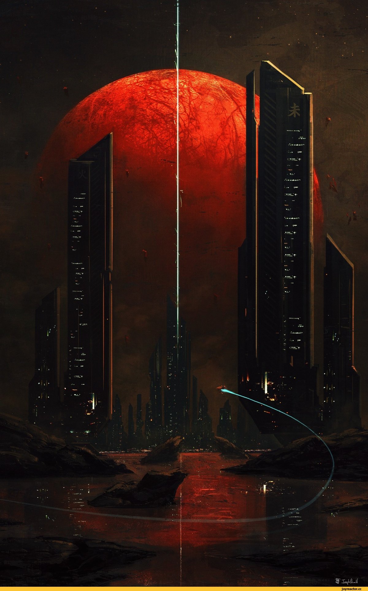 Sci Fi город ретрофутуризм