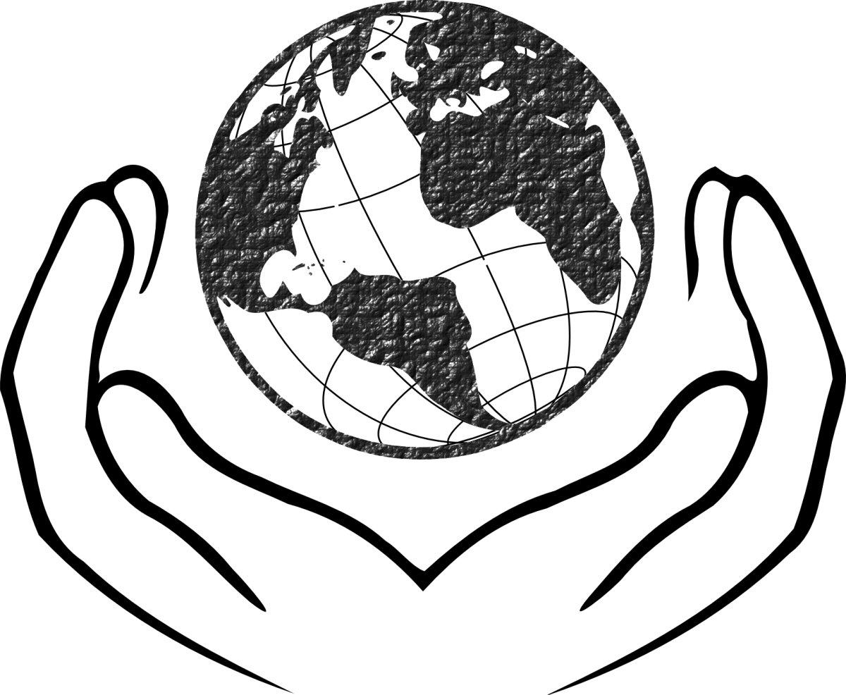 Глобус черно белый