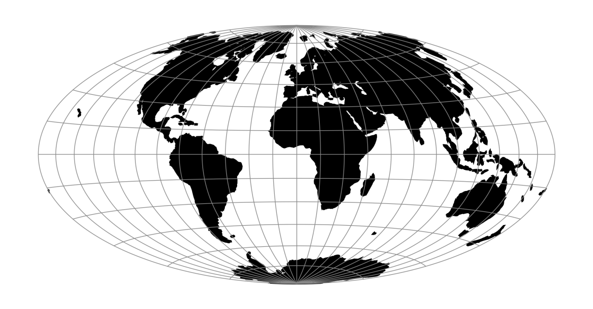 Карта мира силуэт