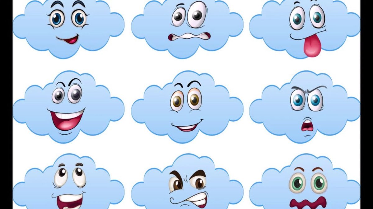 Раскраски для малышей облако и дождик