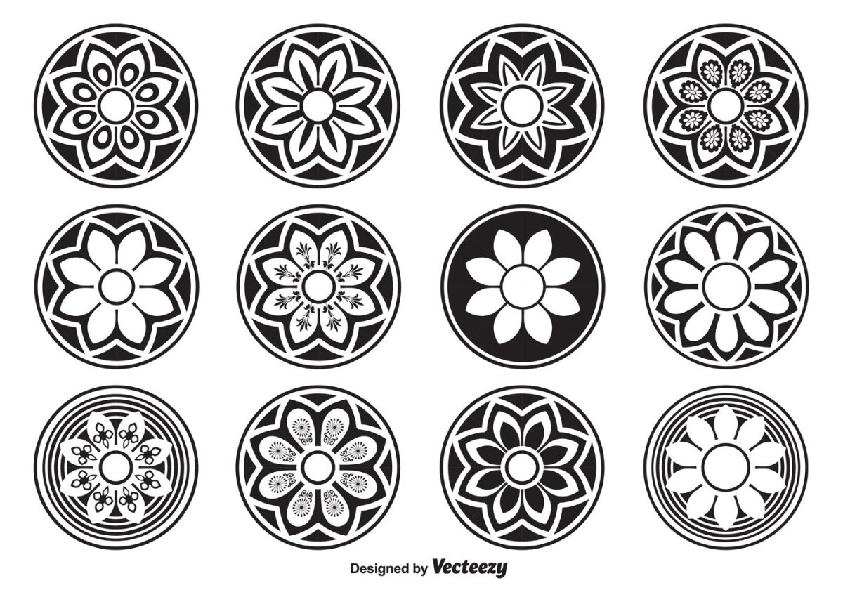 Декоративный узор в круге