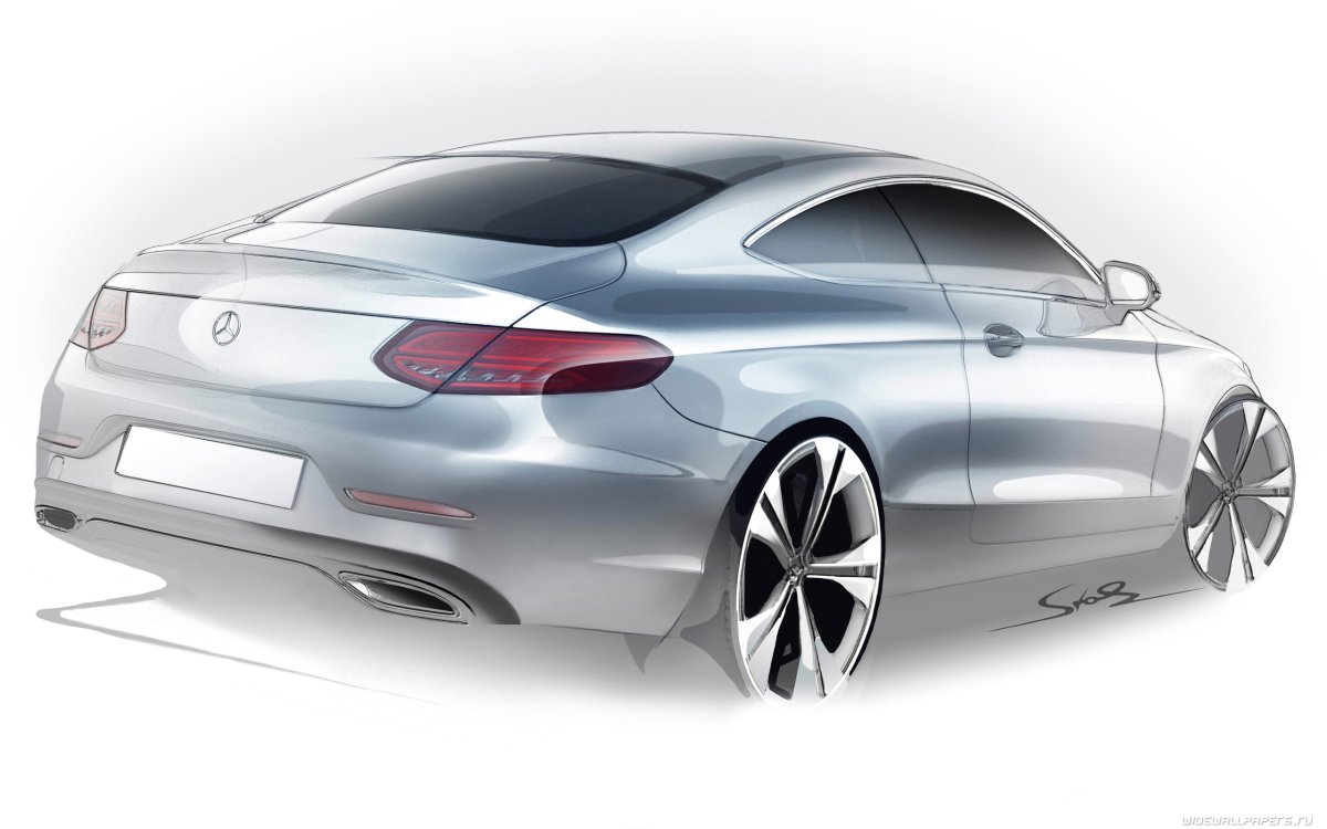 Mercedes Coupe Design Sketch