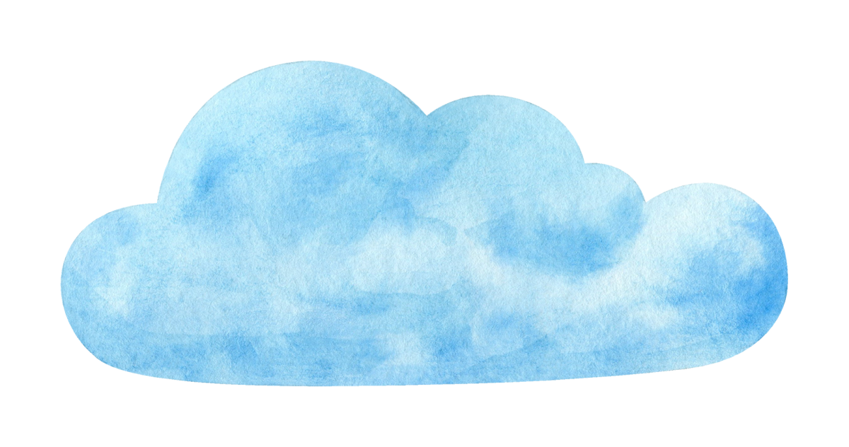 Акварельные облака на прозрачном фоне
