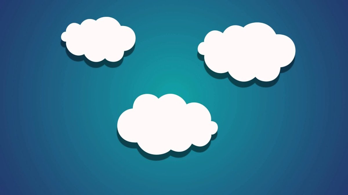 Облачко на синем фоне