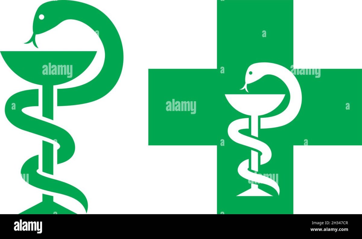 Аптека крест со змеей