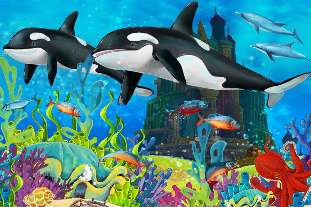 Эмблема морские обитатели