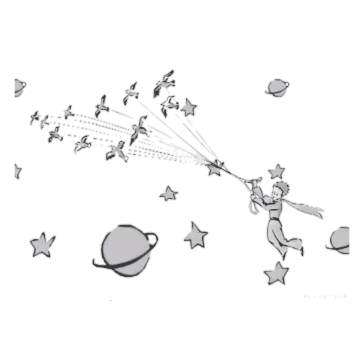 Маленький принц иллюстрации Экзюпери