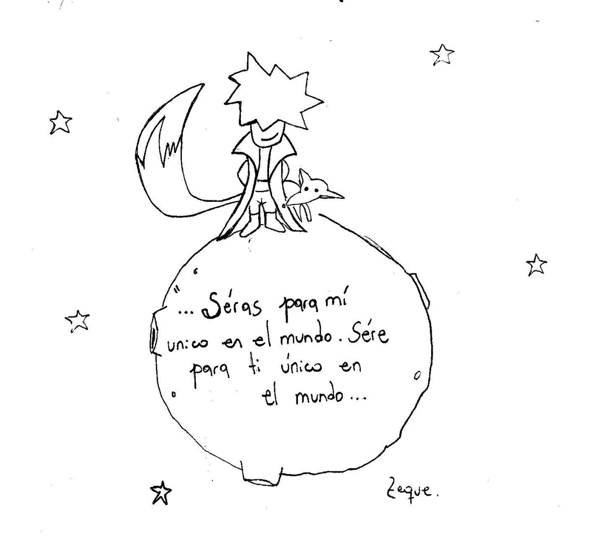 Маленький принц разукрашка