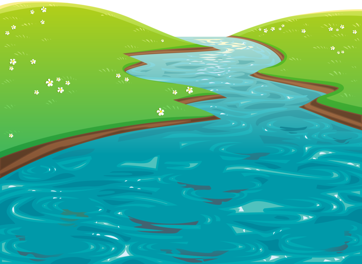 Речка рисунок