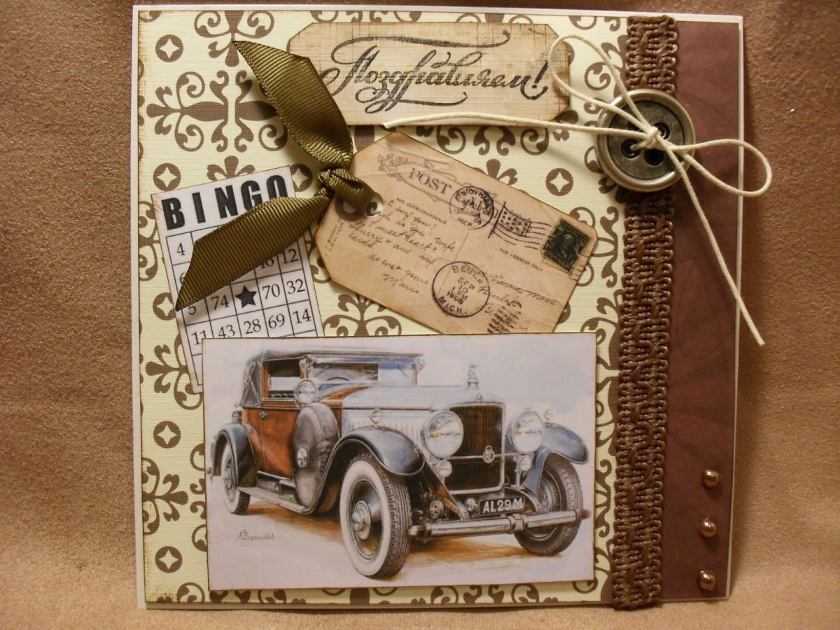 Мужская открытка с днем рождения