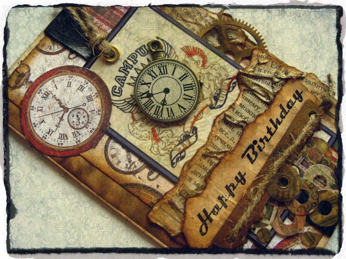Открытка в стиле стимпанк