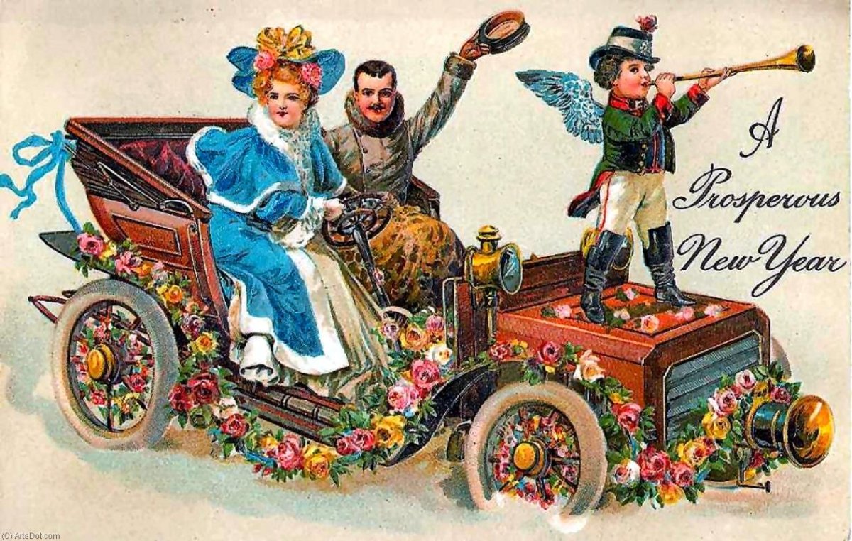 Старинные новогодние открытки