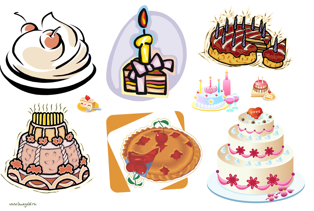 Тортик на др стикер