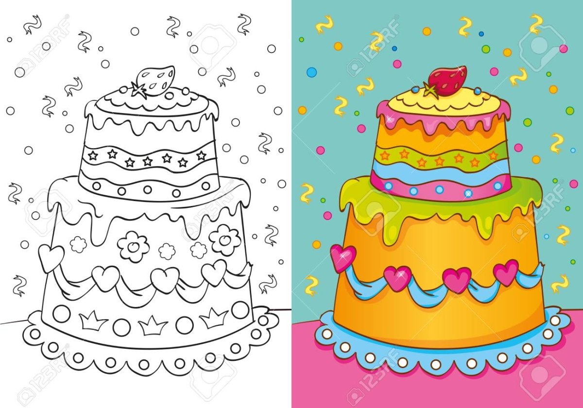 Торт рисунок