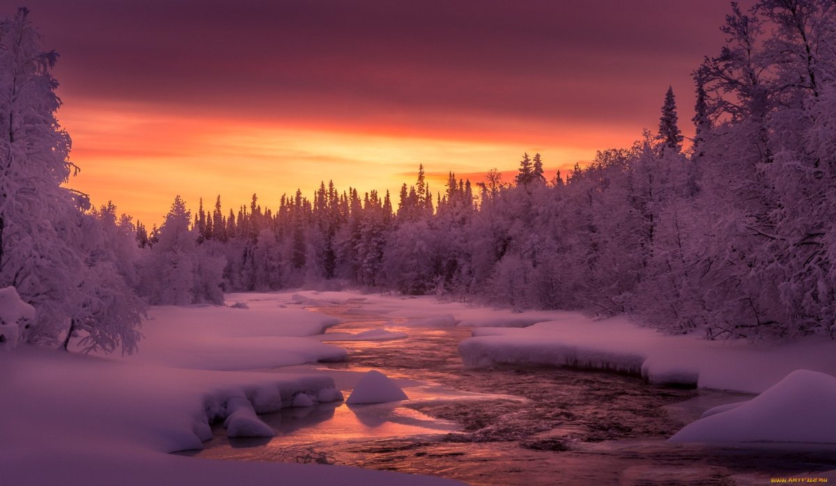 Зима закат