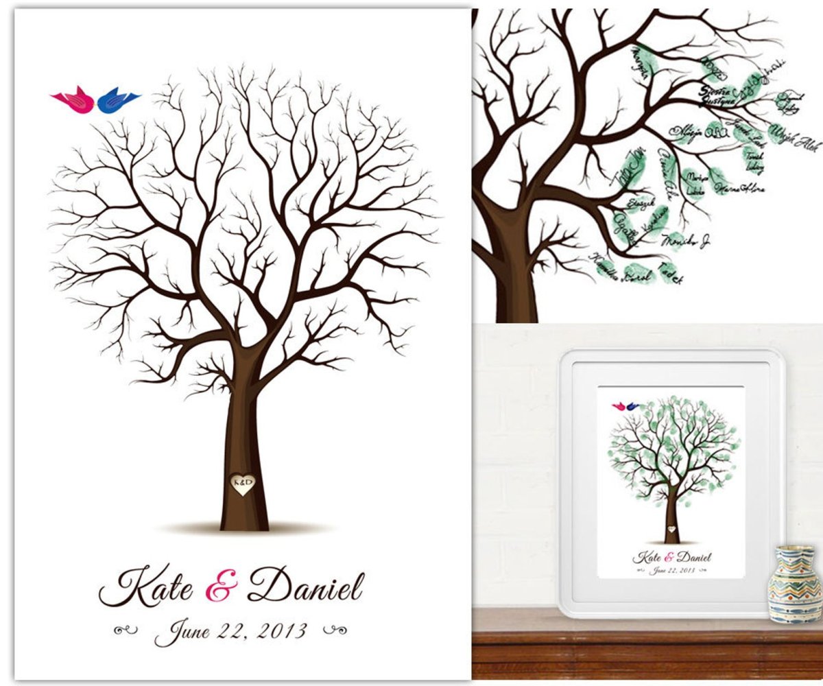 Дерево для отпечатков пальцев шаблон