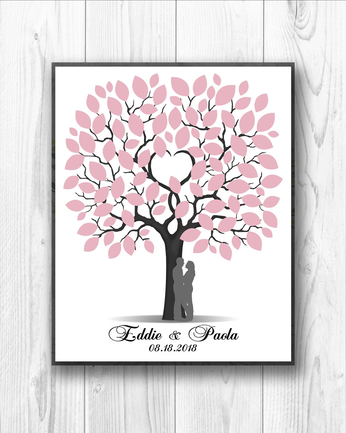 Дерево желаний для свадьбы на плакате