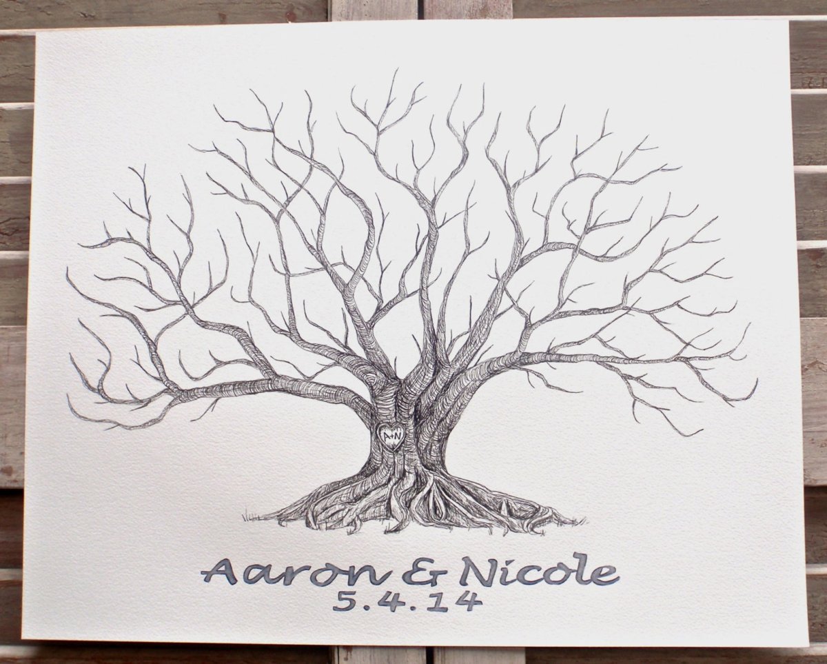 Нарисовать свадебное дерево