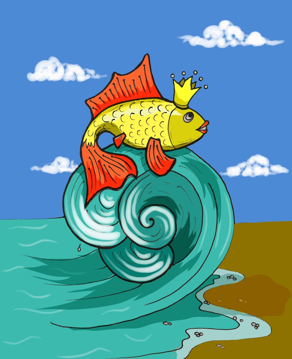 Пушкин старик и Золотая рыбка