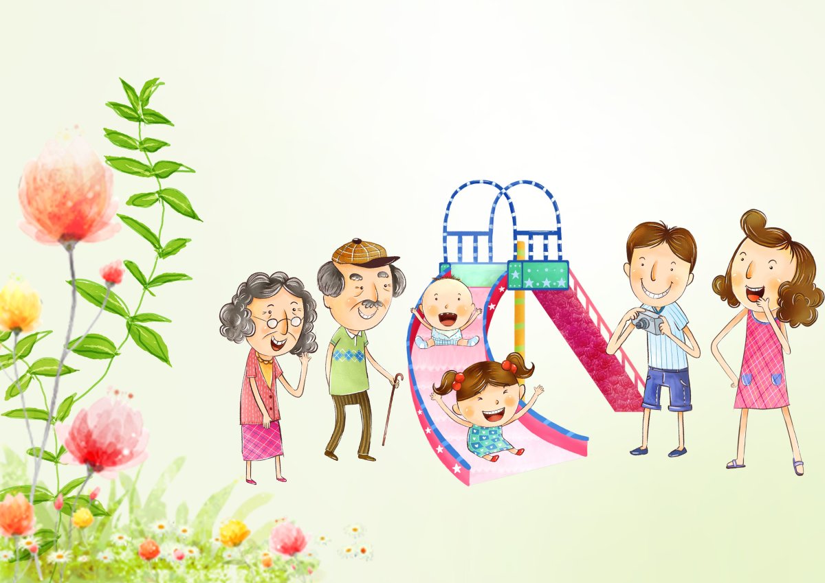 Фон детский семья